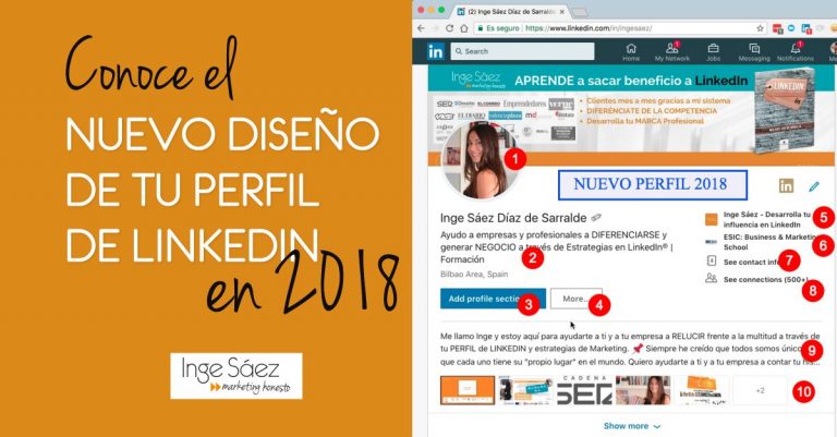 nuevo diseño perfil linkedin 2018