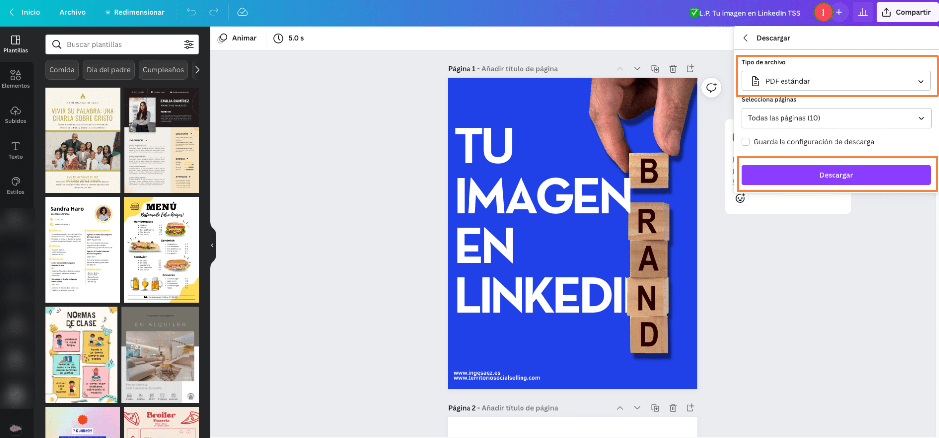 CANVA: crea tus DISEÑOS de alto impacto para LINKEDIN - Inge Sáez